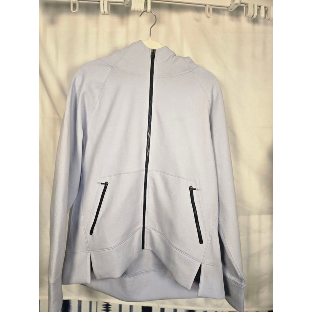 Women's DSG Light Blue Full Zip Hoodie L with Black Zippers